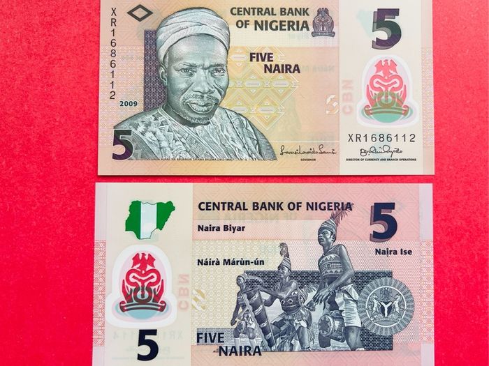 Nigeria 5 Naira  2009  Polymer / Plastic. (uncirculated )