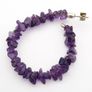 925 Sterling Silver & Amethyst Hooped Earrings Image 4