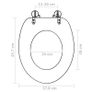 WC Toilet Seats with Lid 2 pcs MDF Deep Sea Design Image 9