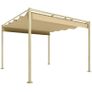3 x 3m Retractable Roof Metal Pergola - Black Image 8
