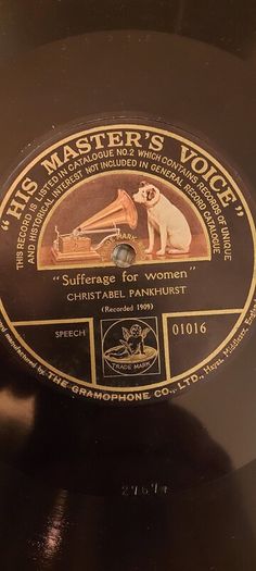 very rare HMV record 1909 "Sufferage for Women"