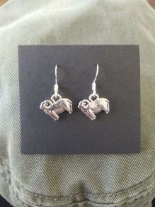 Irish Silver Sheep Earrings
