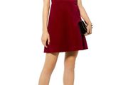 KAREN MILLEN Off-the-Shoulder Velvet Bandeau A-Line Dress UK 12