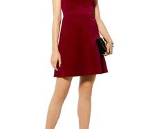 KAREN MILLEN Off-the-Shoulder Velvet Bandeau A-Line Dress UK 12