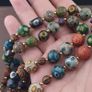 Ancient Gabri Thousand Eyes Skunk Glass Beads Necklace Image 5