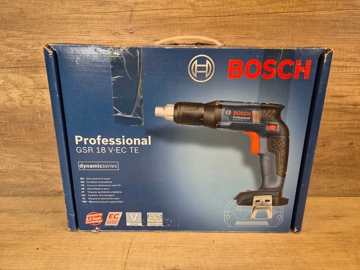 Bosch 18V Cordless Drywall Screwdriver GSR 18V-EC TE (max. Torque: 25Nm, 1/4" Internal Hexagon, Without Battery