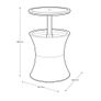 Keter Pacific Pool Bar - Brown Rattan Design Image 7
