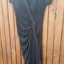 Sportmax black mock wrap dress size small uk8-10 Image 3