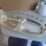 Vintage Retro Chrome Plated Rectangular Serving Dish With Handle Image 5
