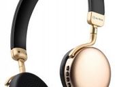 Metallic Bluetooth Headphones Gold