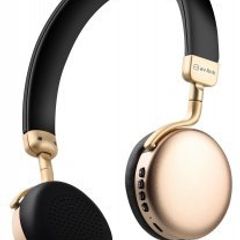 Metallic Bluetooth Headphones Gold
