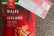 Very Rare 1993 Wales v Ireland - Five Nations Championship Programme &amp; Match Ticket