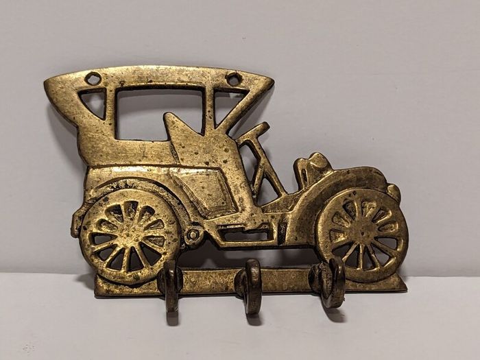 Antique early 1900s Brass Key holder