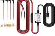 Universal Hard Wire Kit 3M10ft Car Camera Charge Power Cord Kit 12V 24V to 5V Power Adapter with Fuse for Dash Cam, GPS Navigator, Radar Detector,Sat Nav
