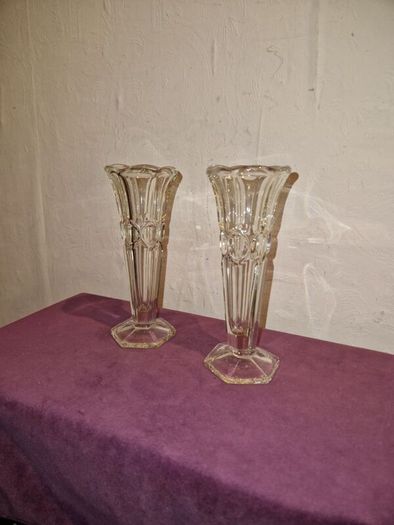 Matching pair of 1930's Rudolf Schroetter vases from the "Lord" collection