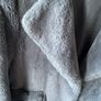 coat new look charcoal grey fake fur coat size 10 Image 5