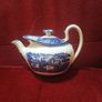 Wedgwood Batchelor Blue White Teapot Image 9