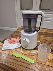 Philips Avent 2-in-1 Steamer and Blender - Steam and Blend Baby Food (Model SCF870)