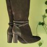 Badura Nubuck Leather Black Knee Boots Image 6
