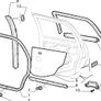 LH Rear Outer Glass Rubber (Fiat Punto 176) Image 2