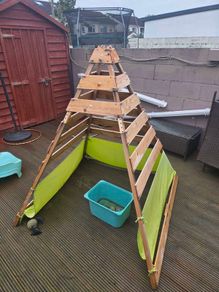 wooden teepee