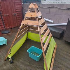 wooden teepee