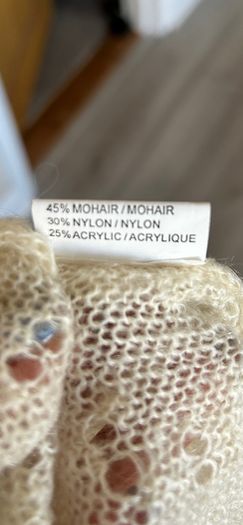 Crochet Mohair mini dress tunic size women 6-10 UK