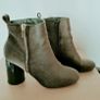 River Island Khaki Velvet Boots Image 3
