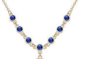 blue rounded love heart necklace pendant
