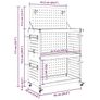 Tool Trolley Manual White 65 x 35 x 111 cm Cold-rolded steel Image 9