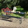 Housewares Rectangle Folding Trestle Tables - 180cm (6ft) - Black - Pack of 2 Outdoor Folding Table for Picnic, BBQ, Garden, Camping, Wedding, Party Catering Image 3