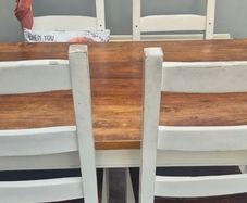 Solid wood table and 4 chairs