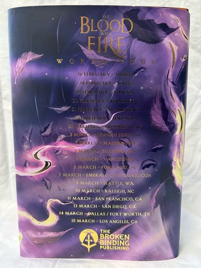 Ryan Cahill SIGNED Of Blood and Fire 1st Edition Bound & The Broken Tour Bundle