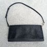 M&S Black Leather Clutch Image 3