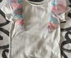 H&M Girls Rainbow Frill Sleeveless Top 4-6 Years - Used Once