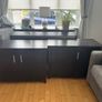 Dark brown wood cabinets Image 2