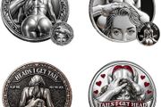 4pcs Heads I Get Tail/Tails I Get Head Commemorative Coin, Funny Heads and Tails Challenge Coin, Decision Coins for Couples, Humor Prank Gift for Adults Date Night Ideas