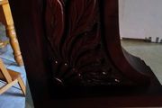 Hand Carved Single Book End Solid Mahogany Irish Oak Carvings.