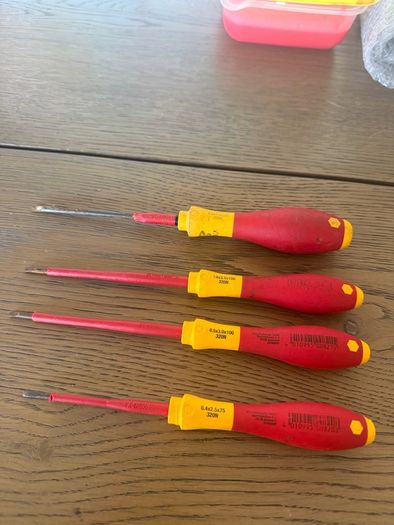 VDE Screwdrivers Flat Head Wiha Wera Stanley