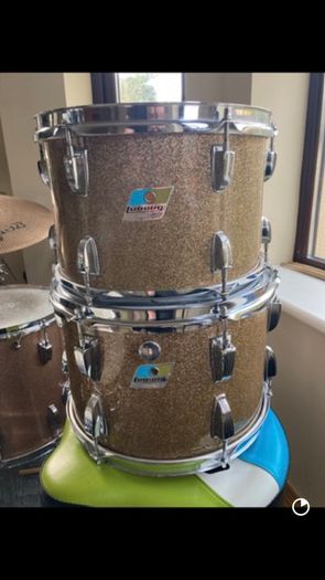Vintage Ludwig 1970s Champagne Sparkle Toms