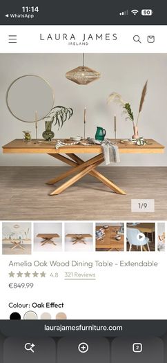 Laura James Dining Table (no chairs)