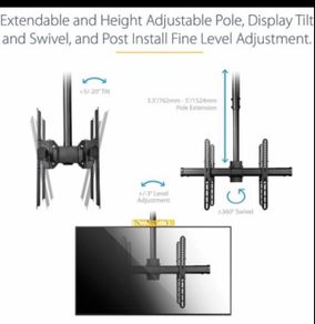 Dual TV Ceiling Mount 32"-75"