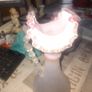 A Beautiful Genuine Pink Victorian Ewer and 2 Vases Floral Design Image 4