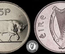 Ireland - 1974 - 5 Pence - Bull - UNC+ - KM.22 - [2399]