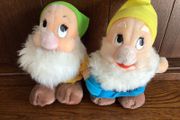 2 Vintage 70s Walt Disney World dwarf Plushes Happy and Bashful