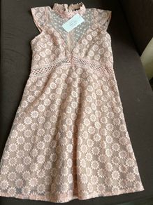 Caris closet bridal - lace dress baby pink