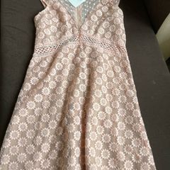Caris closet bridal - lace dress baby pink