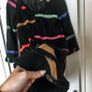 Sonia Rykiel signature multi colour stripe black dress Image 3