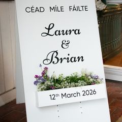 Wedding Sign with flower box