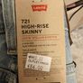 Levis Brand new women 721 High Rise Skinny Jeans Colour: Emblem Of Story - Blue, size 25 Image 3
